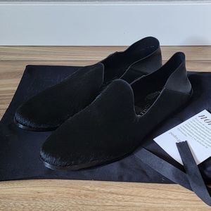 Pedro Garcia Yael Pony Hair & Leather Slip On Loafer in Black Castro